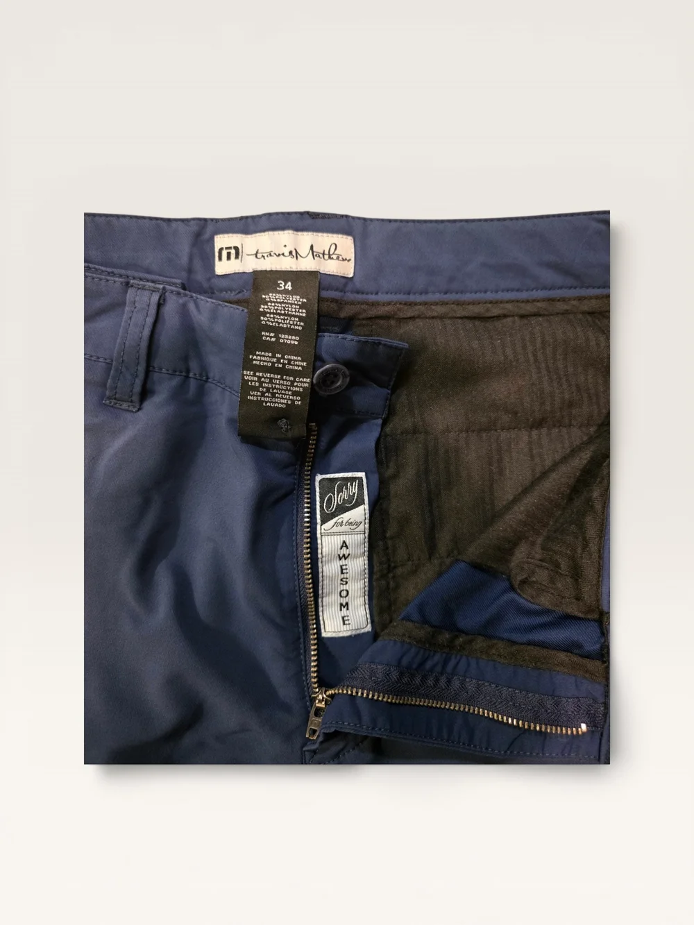 Travis Mathew Golf Shorts Mens Size 34 Blue
